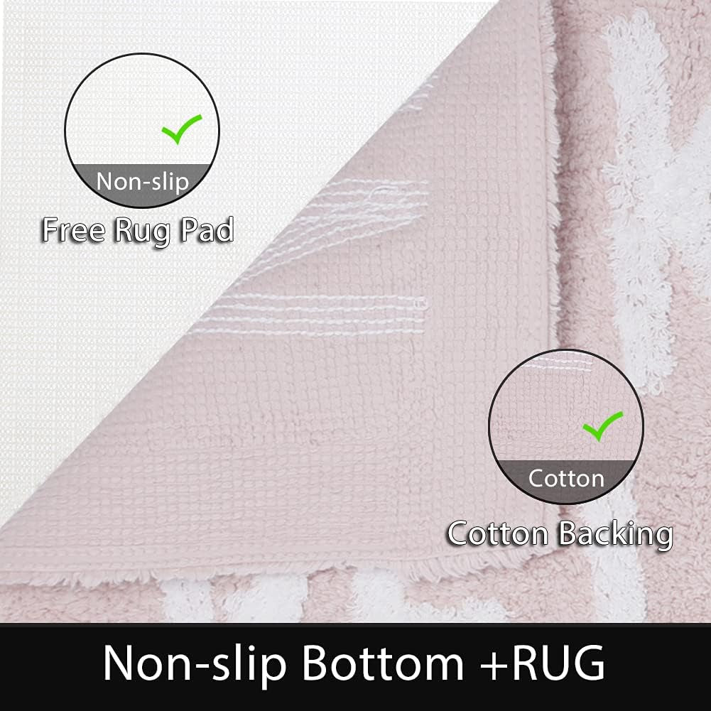 Cute Pink Bathroom Rugs Decor Funny Get Naked Bath Mat Machine Washable Bath Mats for Shower Bedroom Floor, Non-Slip Soft Absorbent Bathroom Accessories Rugs,20X32 (Pink)