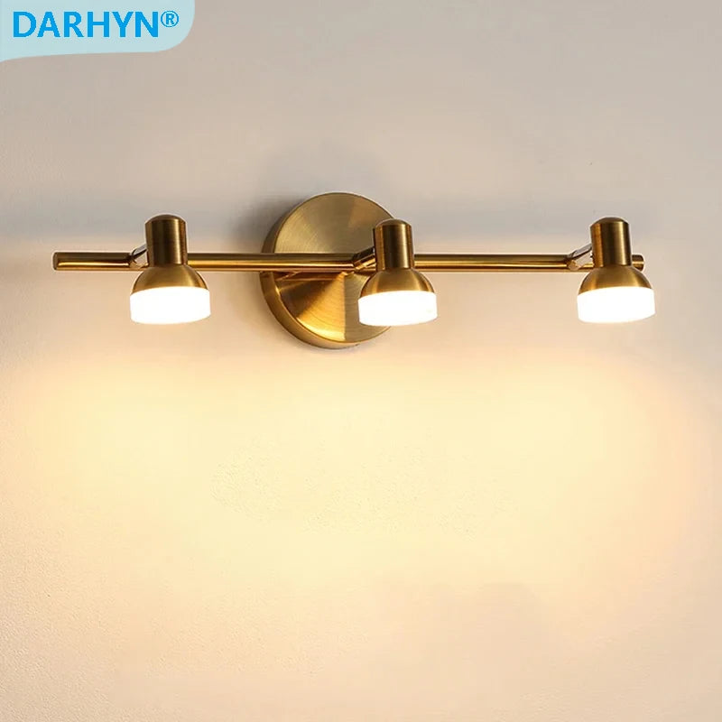 Waterproof LED Wall Lamp Multi-Head Bathroom Light Rotating Led Wall Lamps Dressing Table Lingt Home Indoor Lighting Fixtures