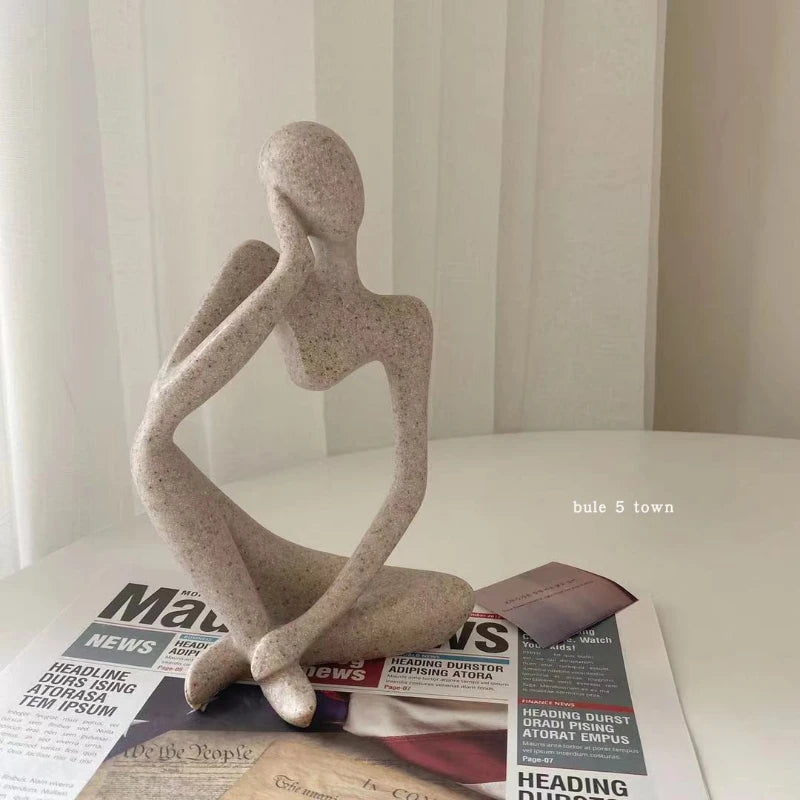 Ins Style Thinker Decorations Small Abstract Character Bedroom Home Decoration Creative Living Room Art Statue Decorations