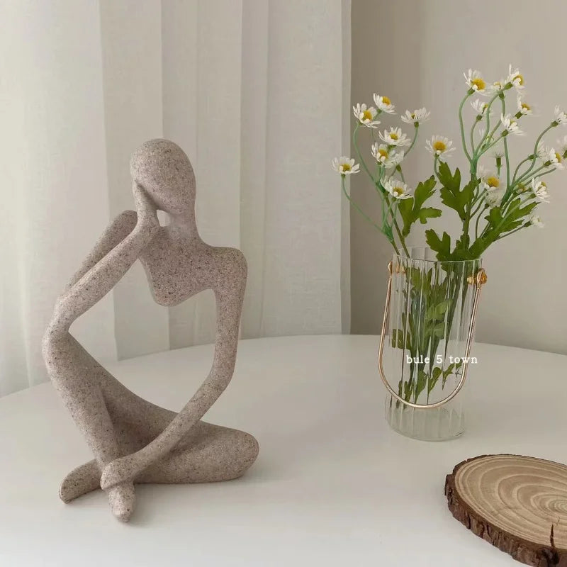 Ins Style Thinker Decorations Small Abstract Character Bedroom Home Decoration Creative Living Room Art Statue Decorations