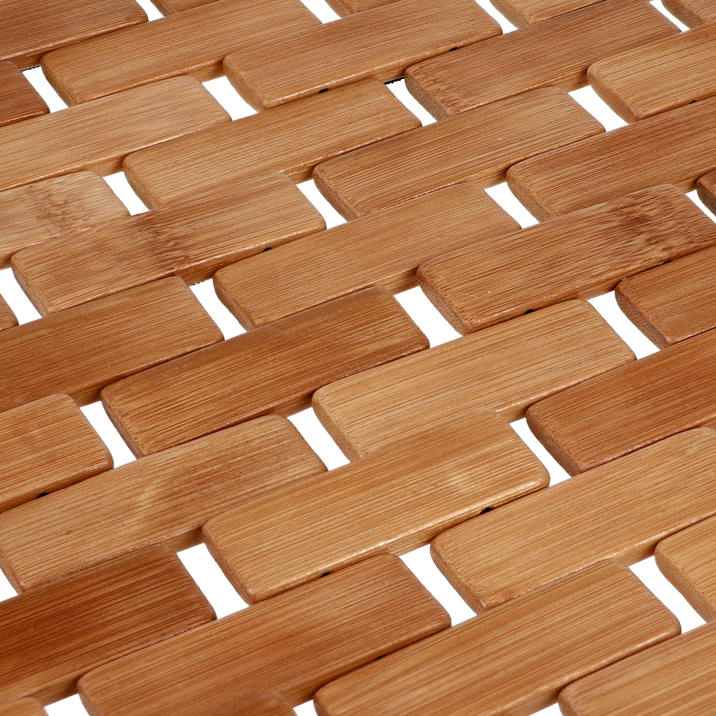 Bamboo Tile Bath Step-Out Mat, 18"X30"