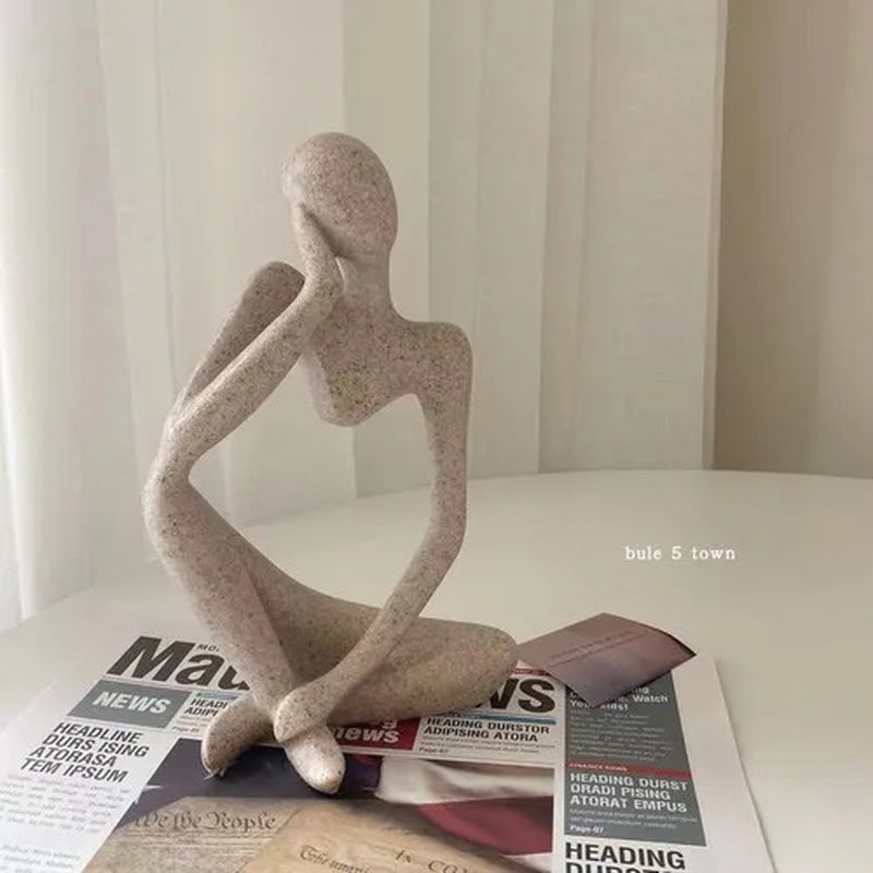 Ins Style Thinker Decorations Small Abstract Character Bedroom Home Decoration Creative Living Room Art Statue Decorations