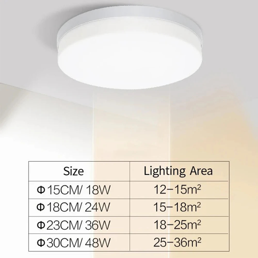 Ultra-Thin round LED Ceiling Light Bedroom Corridor Toilet Lighting Neutral White Cool White Warm White 48W 36W 24W 18W