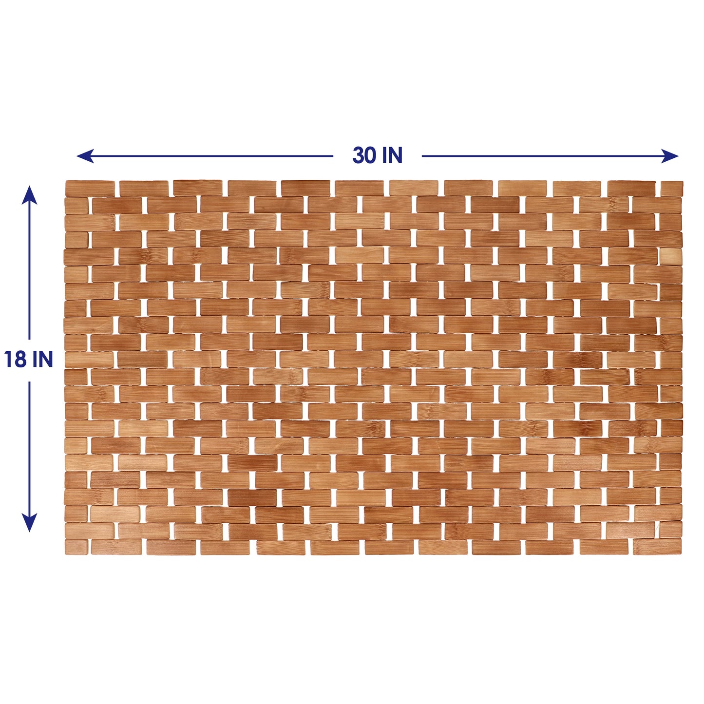 Bamboo Tile Bath Step-Out Mat, 18"X30"
