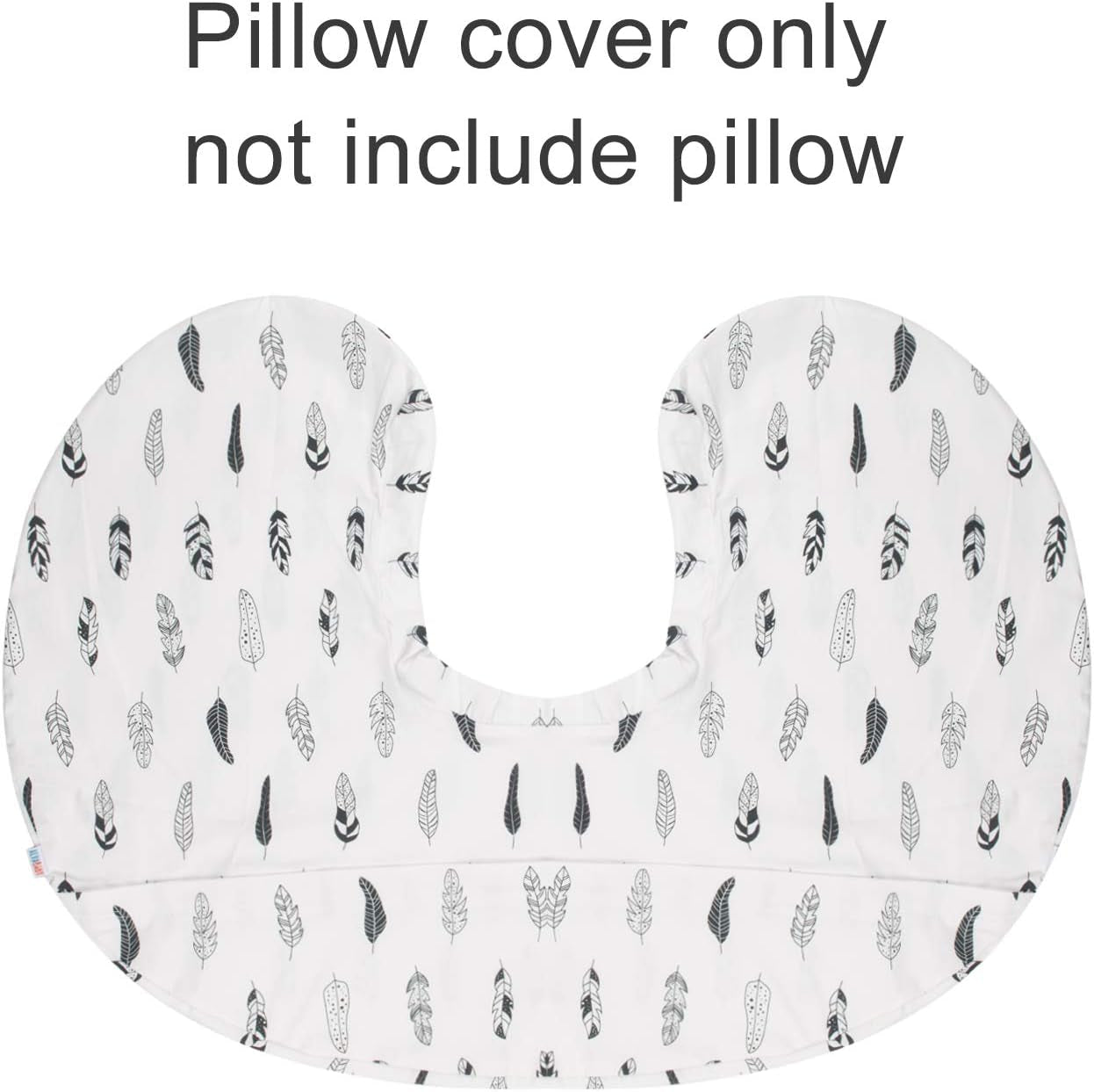 Nursing Pillow Cover Slipcover,100% Organic Cotton ,Soft and Comfortable,Feathers Design,Maternity Breastfeeding Newborn Infant Feeding Cushion Cover, ZT01