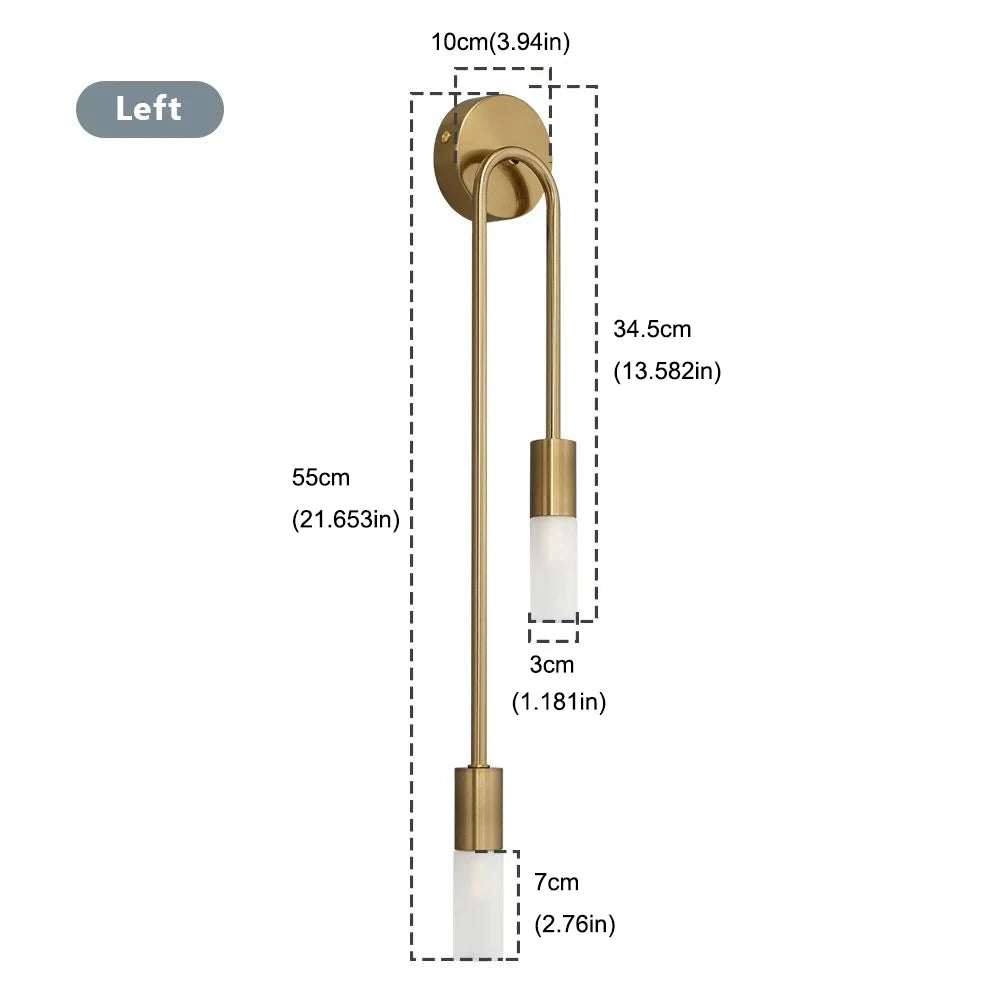 Nordic Luxury Wall Lamp Living Room Modern Minimalist LED Black Gold Creative TV Background Wall Corridor Bedroom Bedside Lamp