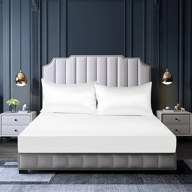 2/3 Pc Bed Sheets Set, Cool, Silky and Breathable, with Deep Pockets, as a Gift for Her or Him (1 Fitted Bed Sheet+2 Pillowcases, Coreless)
