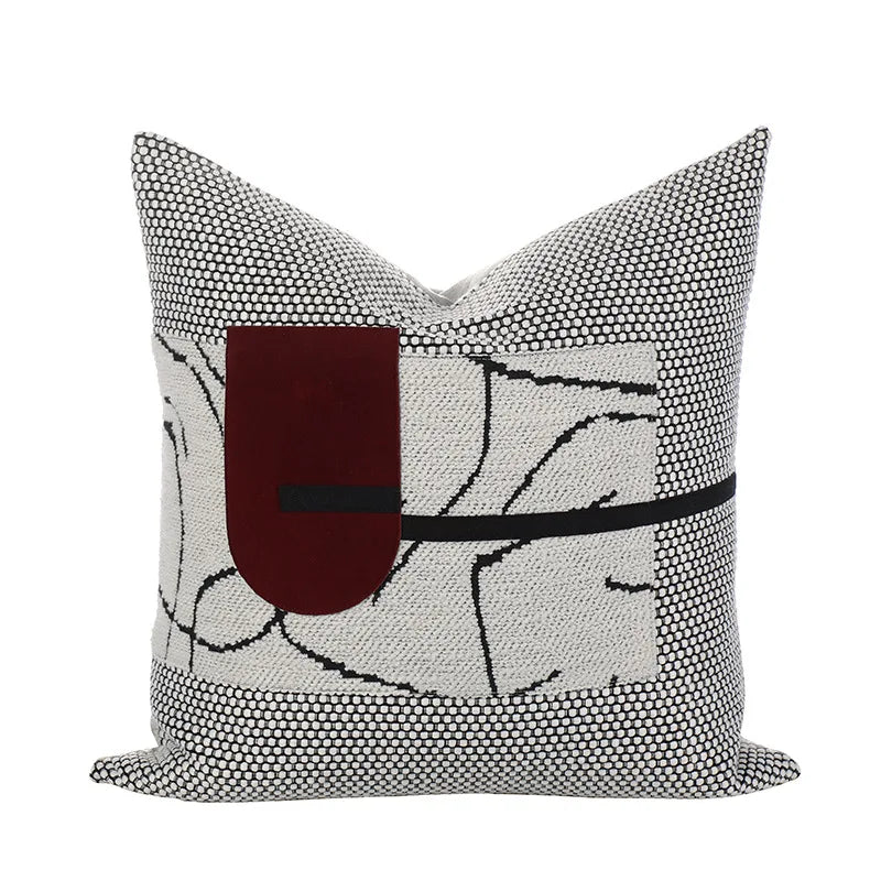 Luxury Accents Tweed Lumbar Buckle Decorative Throw Pillow Case Modern Upholstery Trends Cushion Cover for Hotel Villa