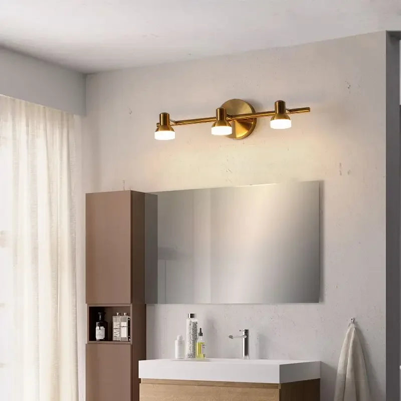 Waterproof LED Wall Lamp Multi-Head Bathroom Light Rotating Led Wall Lamps Dressing Table Lingt Home Indoor Lighting Fixtures
