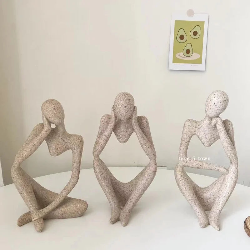 Ins Style Thinker Decorations Small Abstract Character Bedroom Home Decoration Creative Living Room Art Statue Decorations