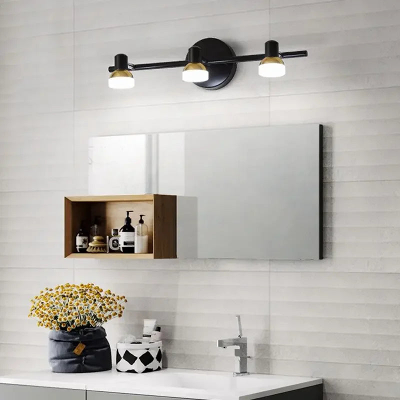 Waterproof LED Wall Lamp Multi-Head Bathroom Light Rotating Led Wall Lamps Dressing Table Lingt Home Indoor Lighting Fixtures