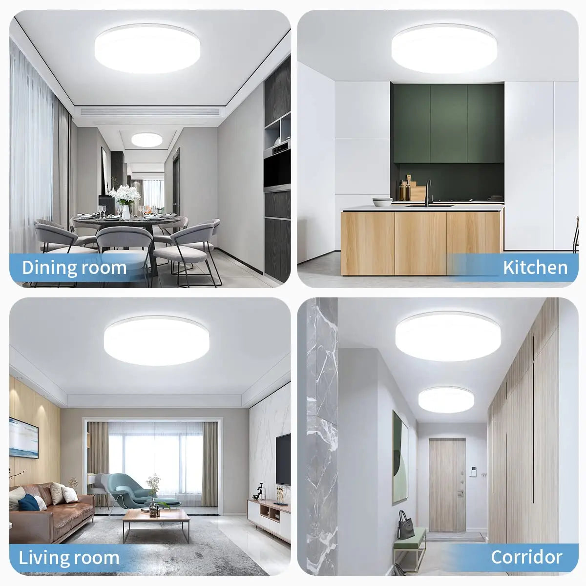 Ultra-Thin round LED Ceiling Light Bedroom Corridor Toilet Lighting Neutral White Cool White Warm White 48W 36W 24W 18W
