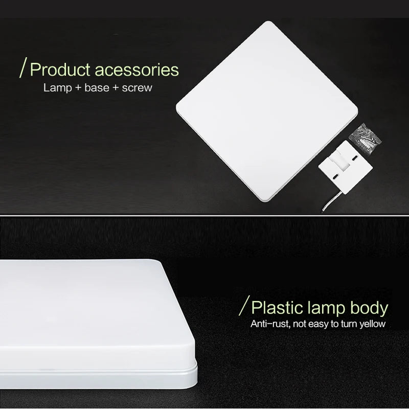 LED Ceiling Lights Square Neutral Light Luster Interior Home Decor 18W 24W 36W 48W Bathroom Bedroom Kitchen Living Room