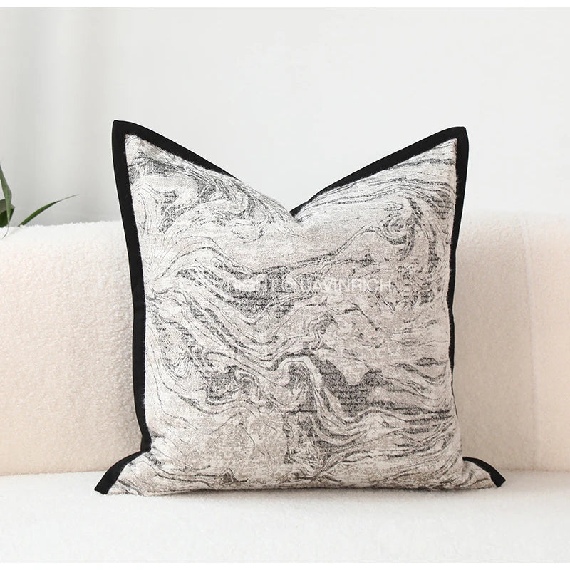 Luxury Accents Tweed Lumbar Buckle Decorative Throw Pillow Case Modern Upholstery Trends Cushion Cover for Hotel Villa