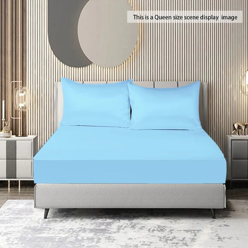 2/3 Pc Bed Sheets Set, Cool, Silky and Breathable, with Deep Pockets, as a Gift for Her or Him (1 Fitted Bed Sheet+2 Pillowcases, Coreless)