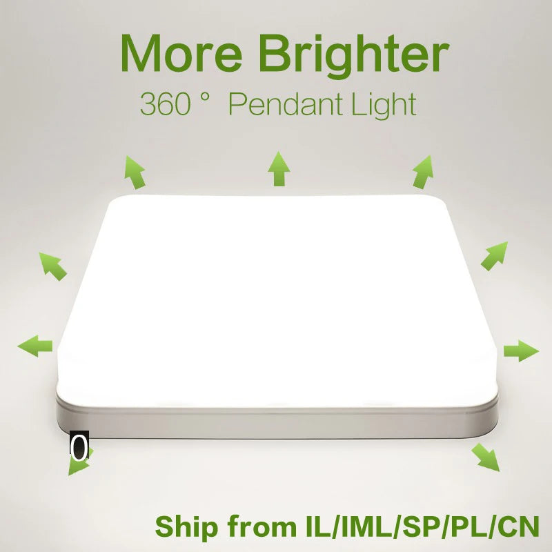 LED Ceiling Lights Square Neutral Light Luster Interior Home Decor 18W 24W 36W 48W Bathroom Bedroom Kitchen Living Room