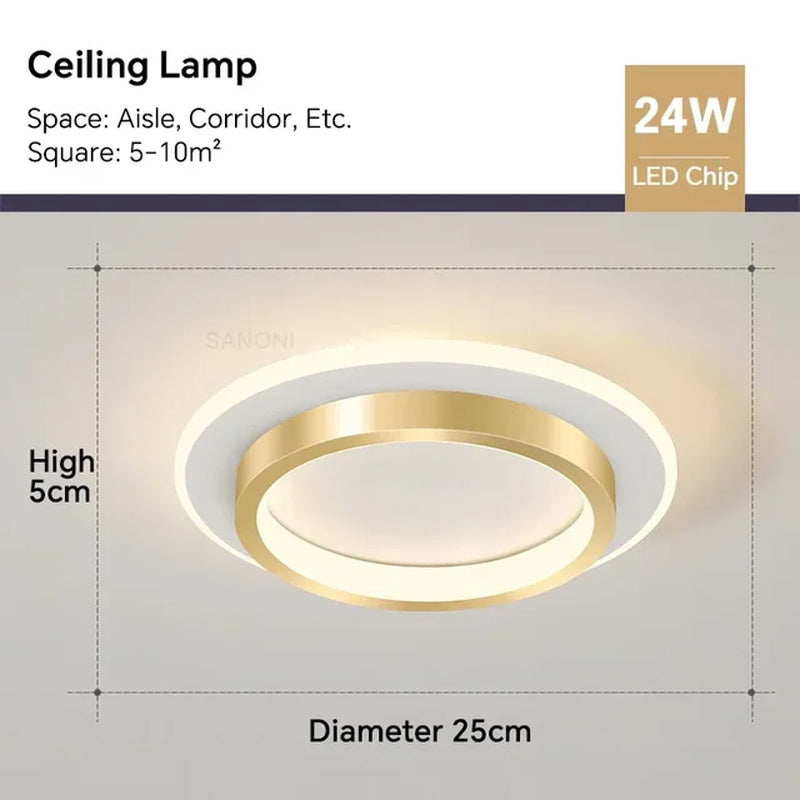Modern LED Aisle Ceiling Light Chandelier for Corridor Stairs Foyer Balcony Bedroom Bathroom Indoor Lighting Fixtures Luster
