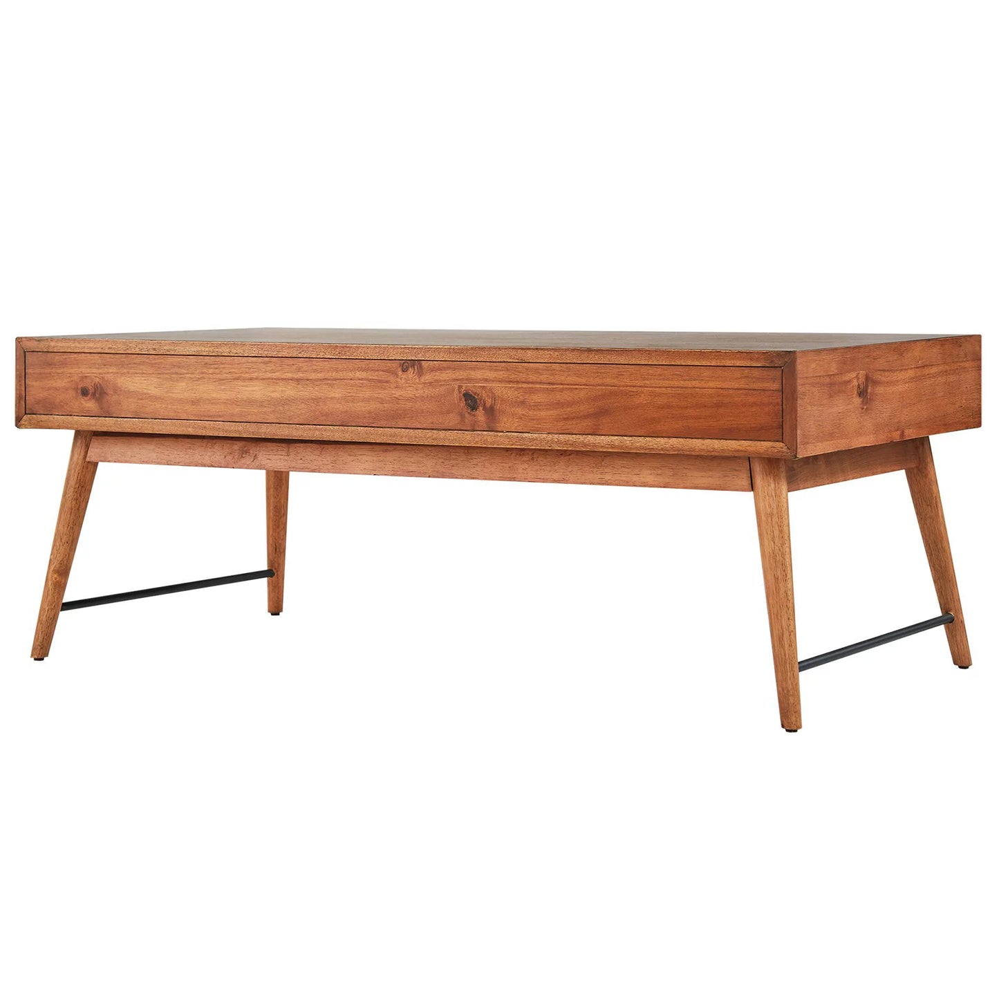 Krisel Mid-Century Rectangular Wood Coffee Table, Brown