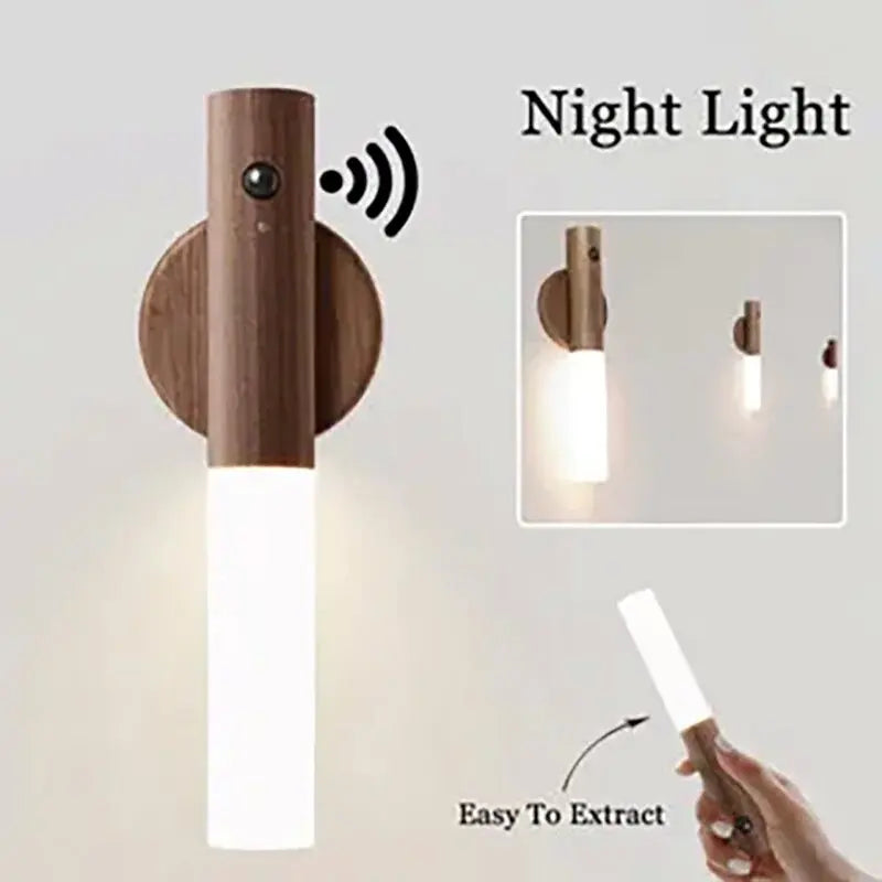 Night Light Motion Sensor Light Indoor Led Magnetic Portable Lamp Charge for Hallway Bedroom Wardrobe Table Stairwell Cabinet