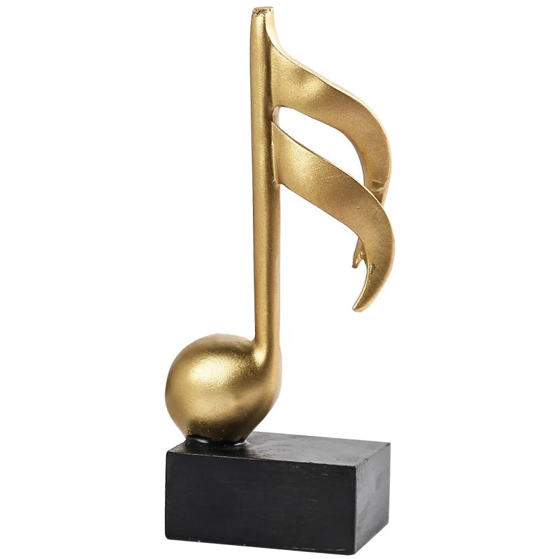 Golden Note Modeling Resin Figurines Decorative Art Figurines Light Luxury Crafts Living Room Wine Cabinet Desk Decor Home Decor