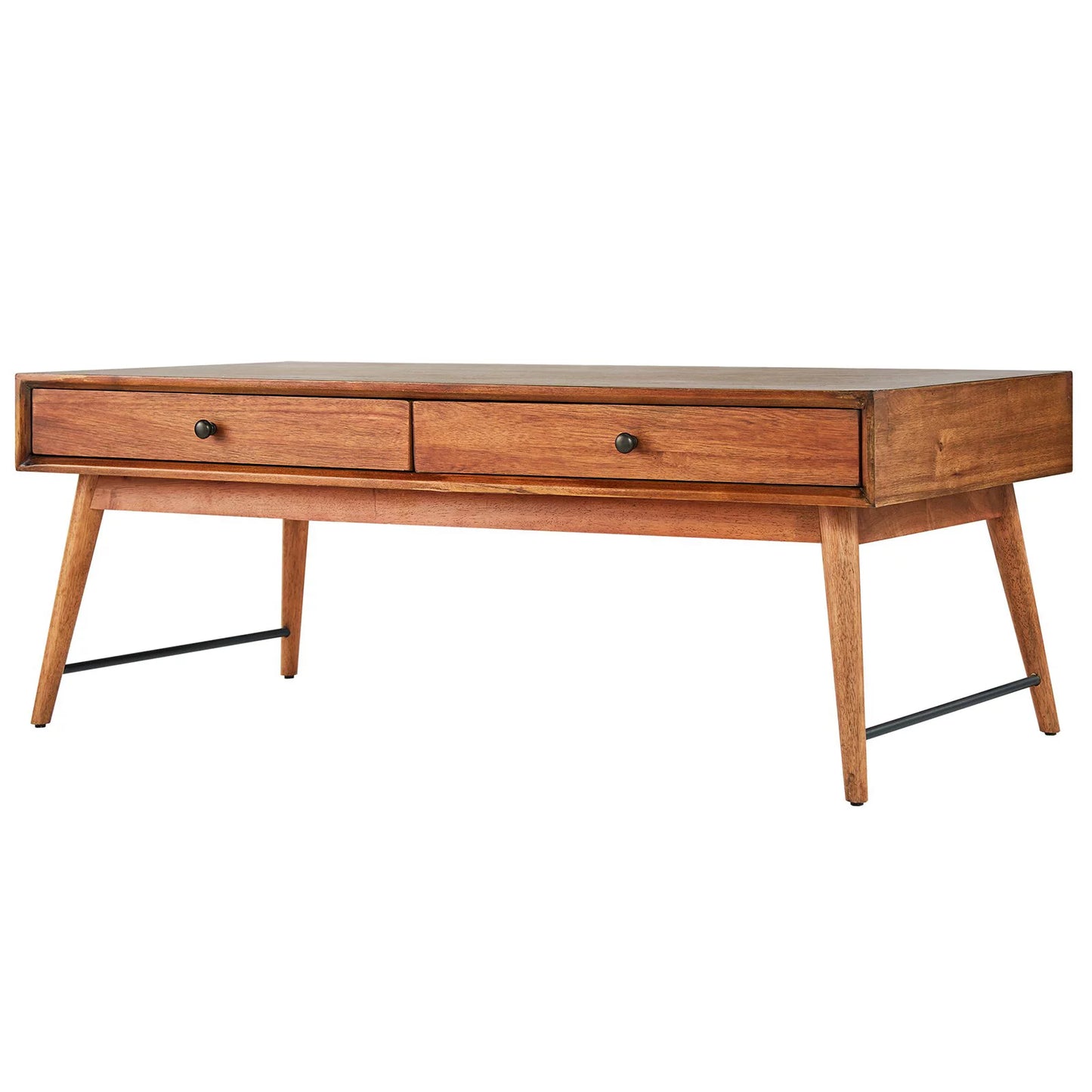 Krisel Mid-Century Rectangular Wood Coffee Table, Brown