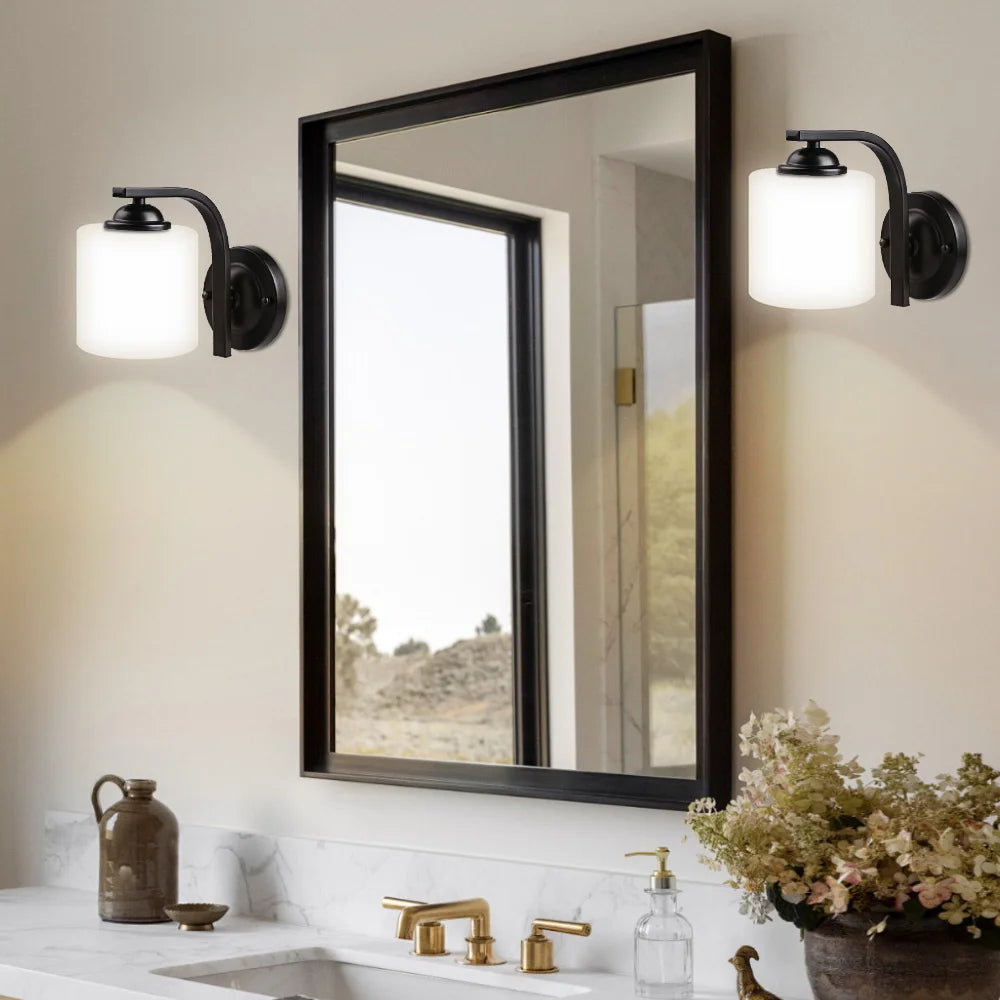 Led Wall Lamp E26/E27 Socket Bathroom Mirror Light Bedside Wall Sconce Light Led Wall Lighting Fixture for Bedroom Living Room