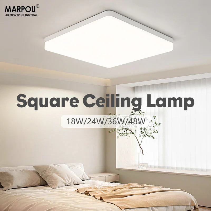 LED Ceiling Lights Square Neutral Light Luster Interior Home Decor 18W 24W 36W 48W Bathroom Bedroom Kitchen Living Room