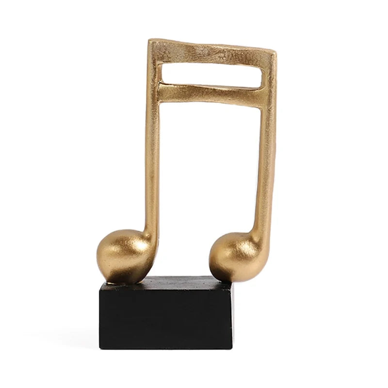 Golden Note Modeling Resin Figurines Decorative Art Figurines Light Luxury Crafts Living Room Wine Cabinet Desk Decor Home Decor