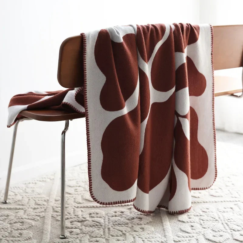 Jacquard Imitation Cashmere Throw Blanket Soft Leisure Bedspread Home Decor Sofa Cover Nordic Classic Shawl Luxury Blanket Warm