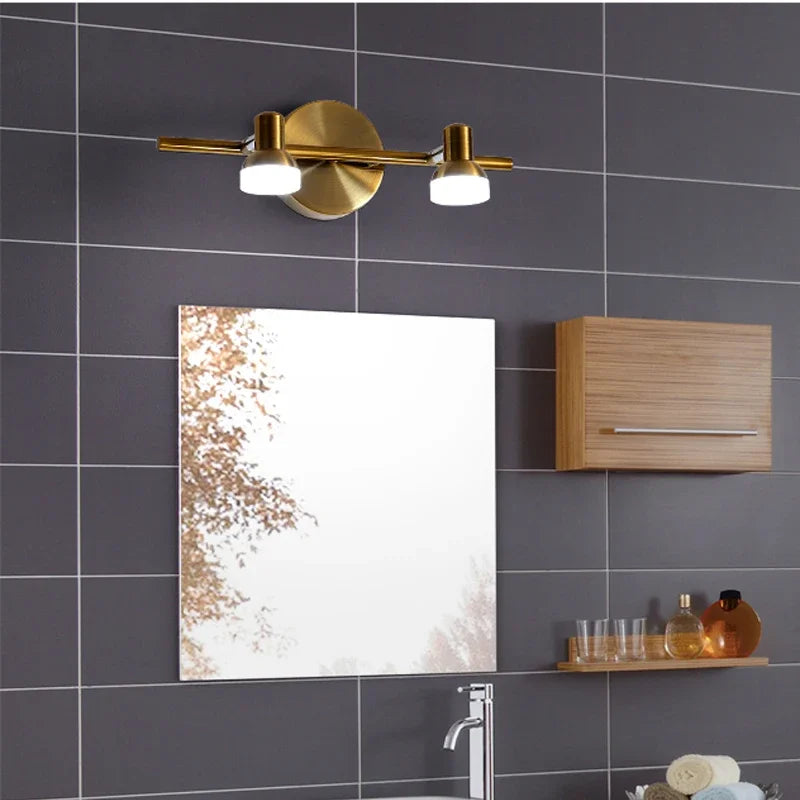 Waterproof LED Wall Lamp Multi-Head Bathroom Light Rotating Led Wall Lamps Dressing Table Lingt Home Indoor Lighting Fixtures