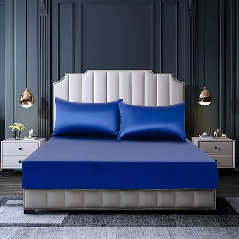 2/3 Pc Bed Sheets Set, Cool, Silky and Breathable, with Deep Pockets, as a Gift for Her or Him (1 Fitted Bed Sheet+2 Pillowcases, Coreless)