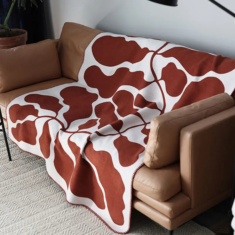 Jacquard Imitation Cashmere Throw Blanket Soft Leisure Bedspread Home Decor Sofa Cover Nordic Classic Shawl Luxury Blanket Warm