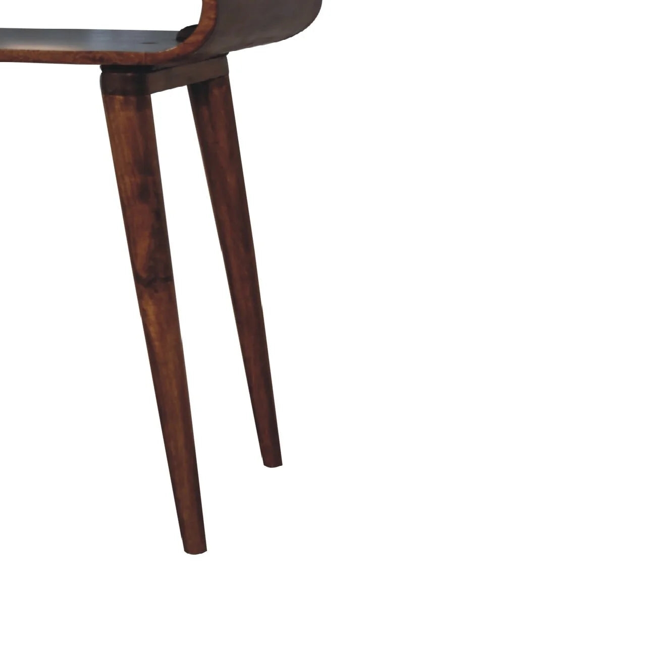 Console Table with Shelves - Minimalist Solid Wood Entryway Storage Table - Hand Carved Unique Design