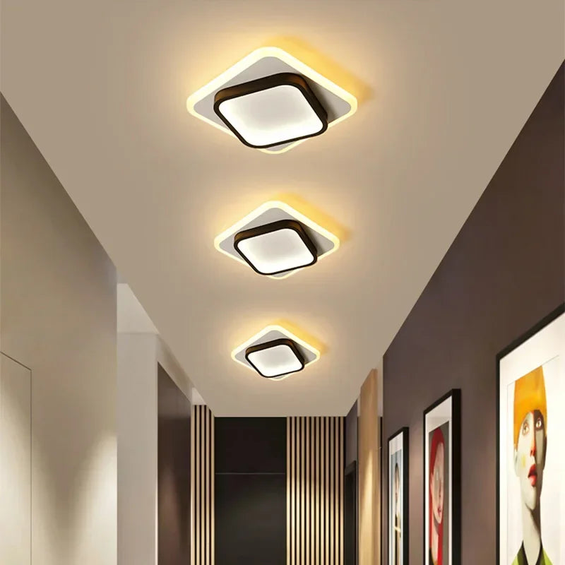 Modern LED Aisle Ceiling Light Chandelier for Corridor Stairs Foyer Balcony Bedroom Bathroom Indoor Lighting Fixtures Luster