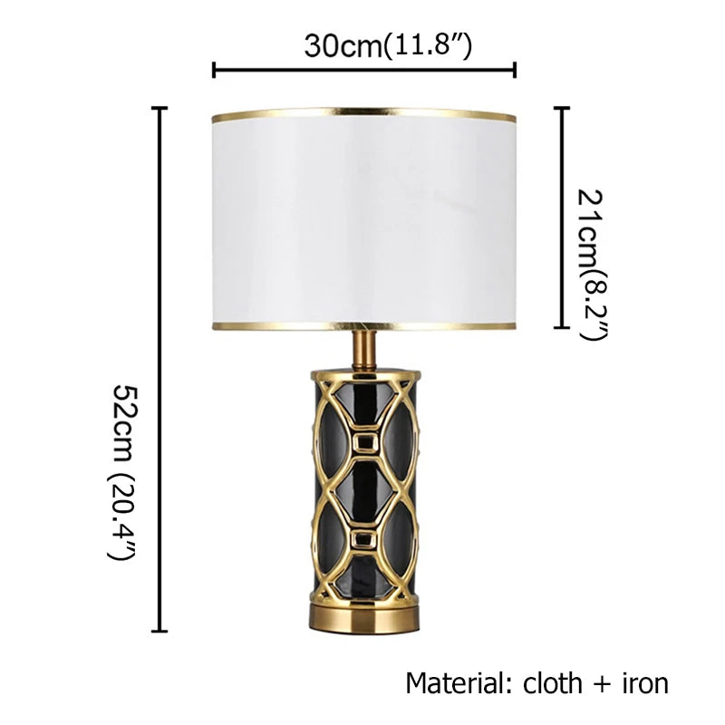 BRIGHT Table Lamps Desk Luxury Contemporary Fabric Light Decorative for Home Bedside Bedroom