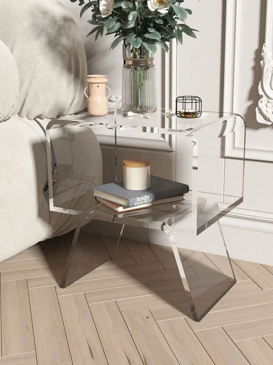 Light Luxury Acrylic Bedside Table Living Room Sofa Side Table Storage Living Room Small Apartment Floating Mini Coffee Table