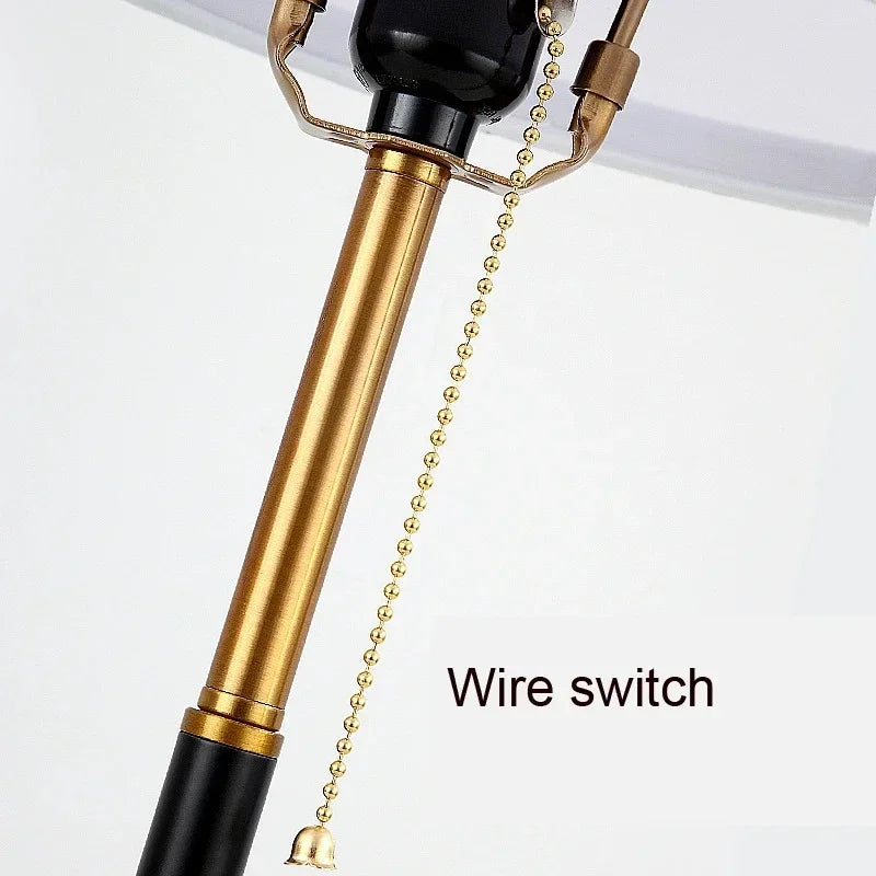 Retro Simple Table Lamps Pull Switch Light Luxury Nordic Bedroom Bedside Night Light Living Room Study Decorative Desk Lights