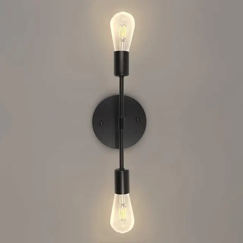 3 Light Vintage Wall Lamp Bathroom Mirror Lamp Black Metal E26 E27 Modern Wall Light Indoor Aisle Hallway Living Room Bedroom