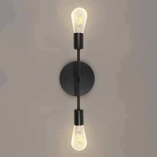 3 Light Vintage Wall Lamp Bathroom Mirror Lamp Black Metal E26 E27 Modern Wall Light Indoor Aisle Hallway Living Room Bedroom