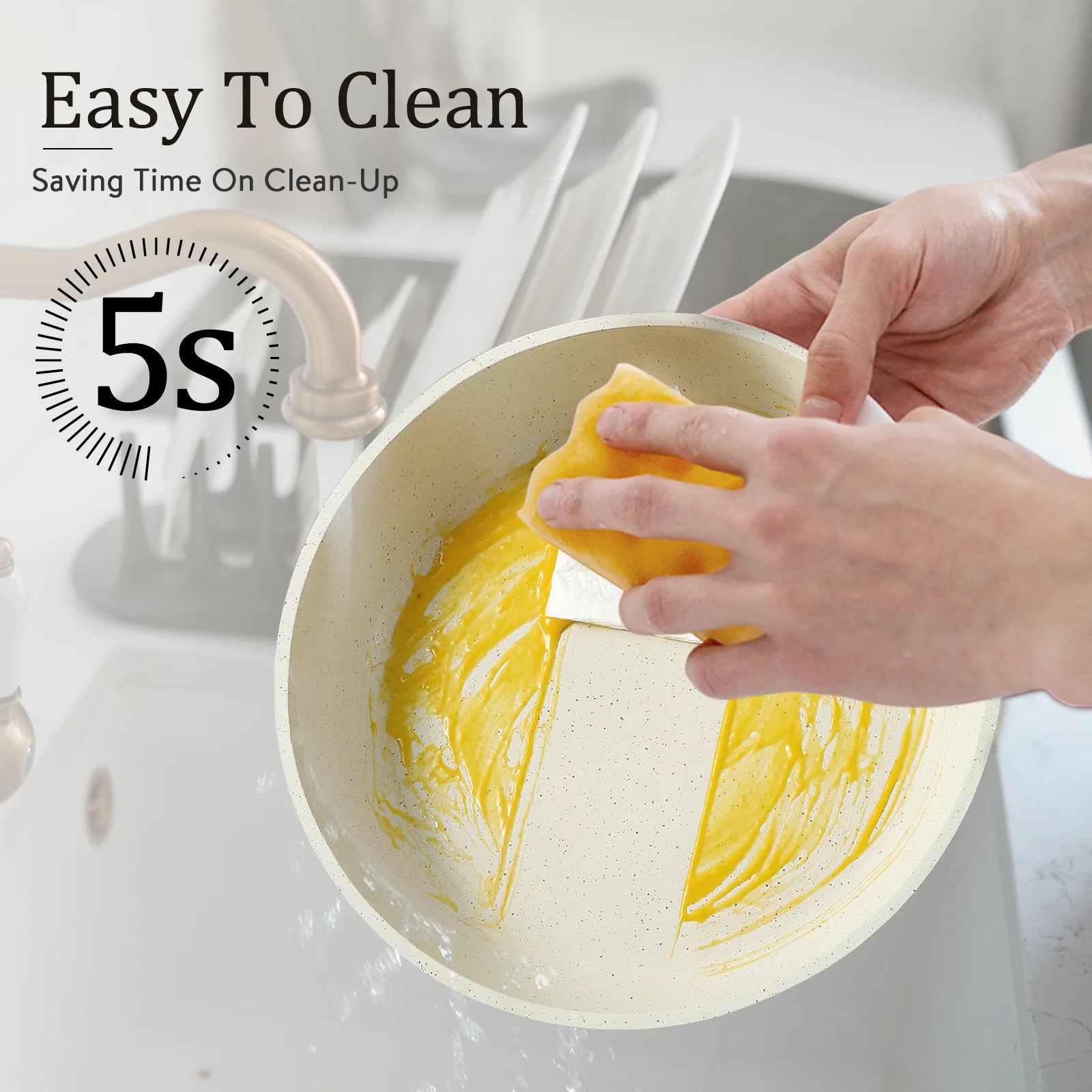 Nonstick Cookware Sets, 17 Pcs Granite Non Stick Pots and Pans Set with Removable Handle