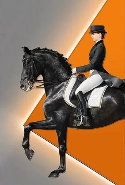 Modern Aristocratic Equestrian Posters Canvas Paintings Living Room Home Decorations Modern Horse Riding Oil Paintings Wall