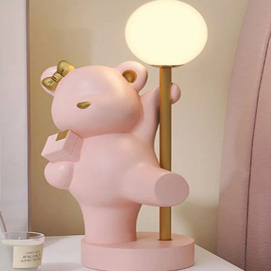 Nordic Rabbit Table Lamp Luxury Birthday Wedding Gift Nightlights Ins Cute Bunny Bedroom Decoration LED Atmosphere Night Light