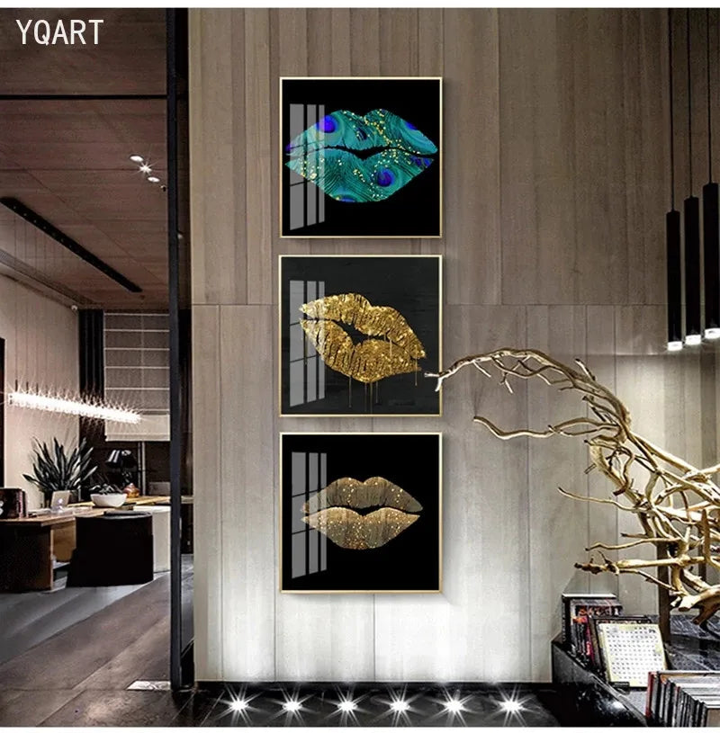 Minimalist Abstract Golden Luxury Posters Canvas Art Paintings Wall Art Decorative Pictures for Modern Home Living Room Decor