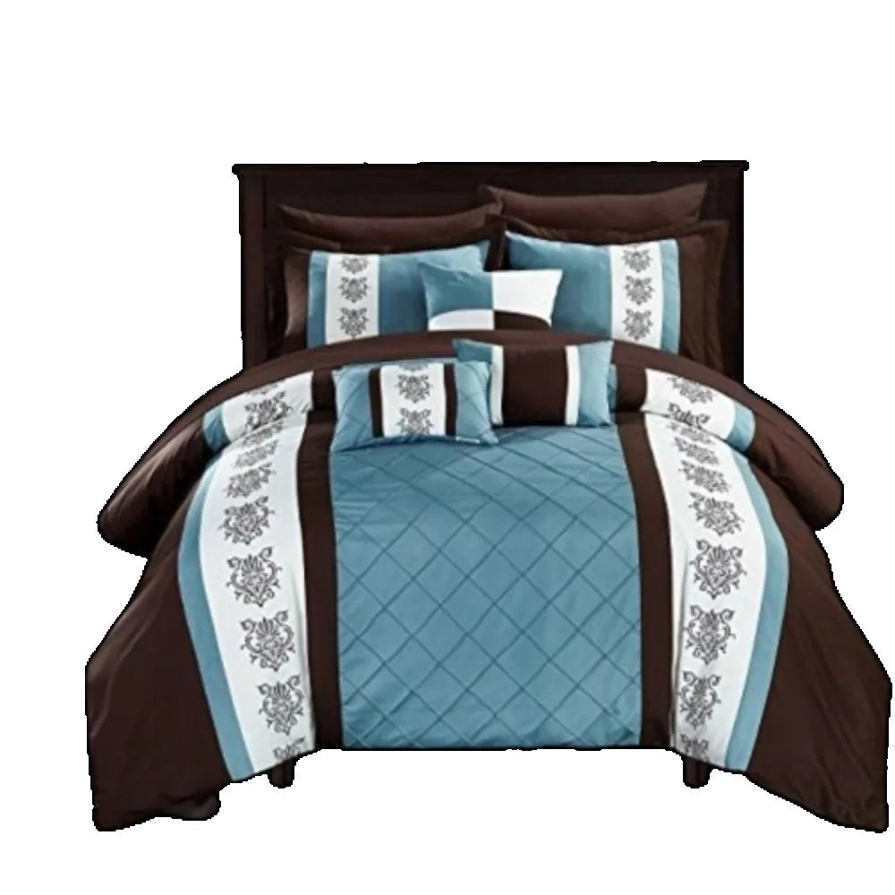 Brown 10 Piece Bed in a Bag Comforter Set with Sheets, Queen