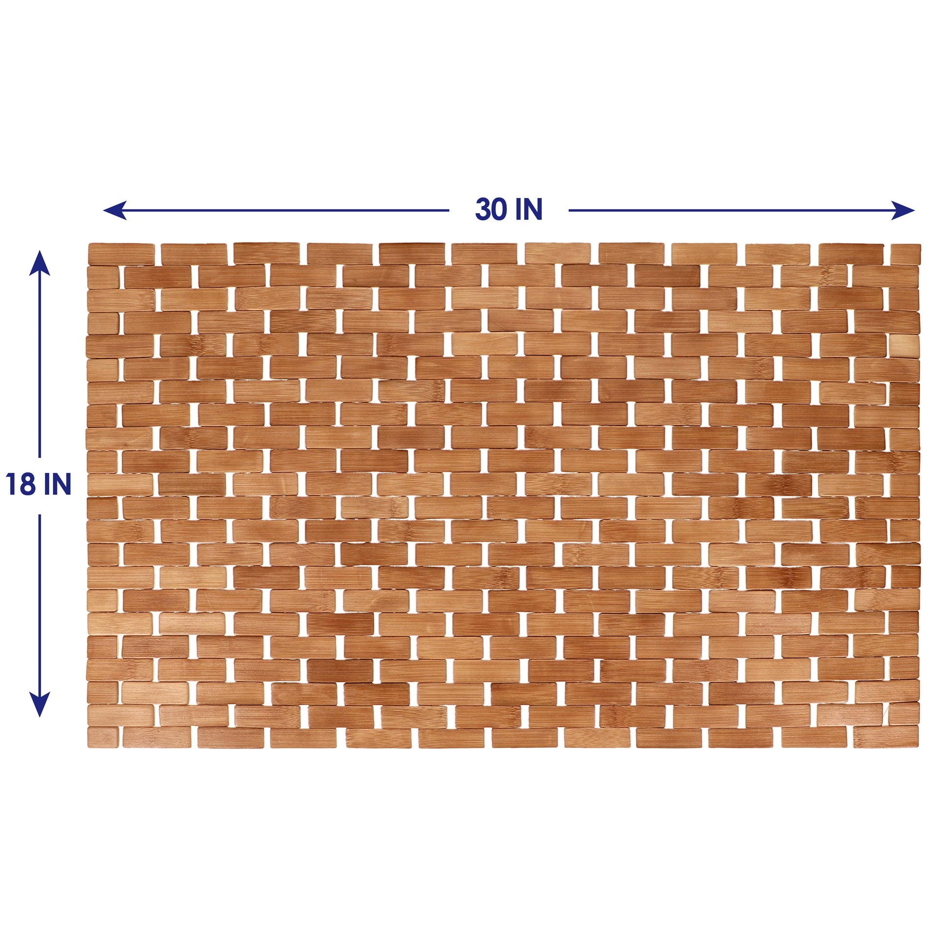 Bamboo Tile Bath Step-Out Mat, 18"X30"
