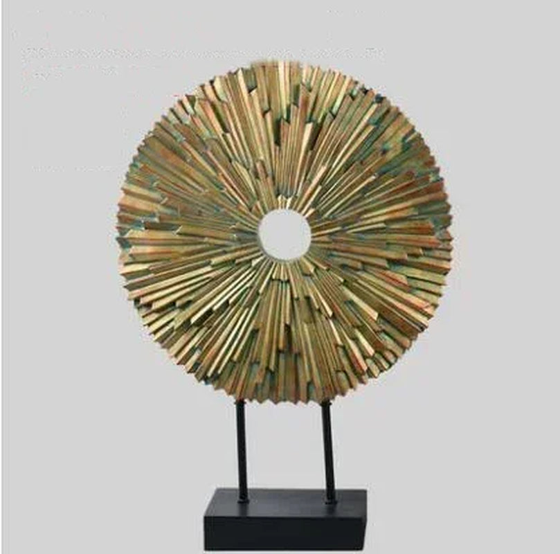 European Luxury Resin round Figurines Art Home Furnishing Decoration Crafts Livingroom Table Miniatures Office Desktop Ornaments