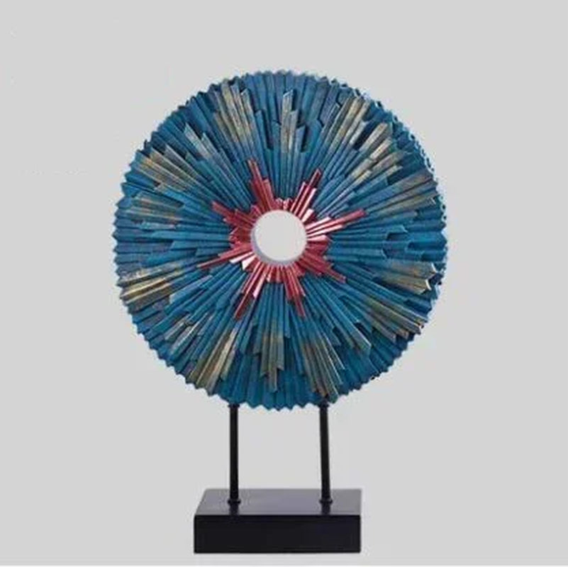 European Luxury Resin round Figurines Art Home Furnishing Decoration Crafts Livingroom Table Miniatures Office Desktop Ornaments