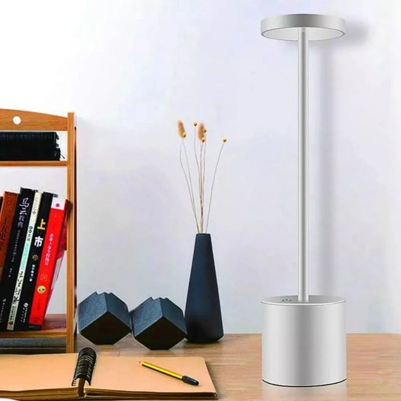 Portable Modern Aluminium Led Dimmable Restaurant Cordless Table Lamp with Usb Rechargeable Battery for Hotel Bar Dinning Room
