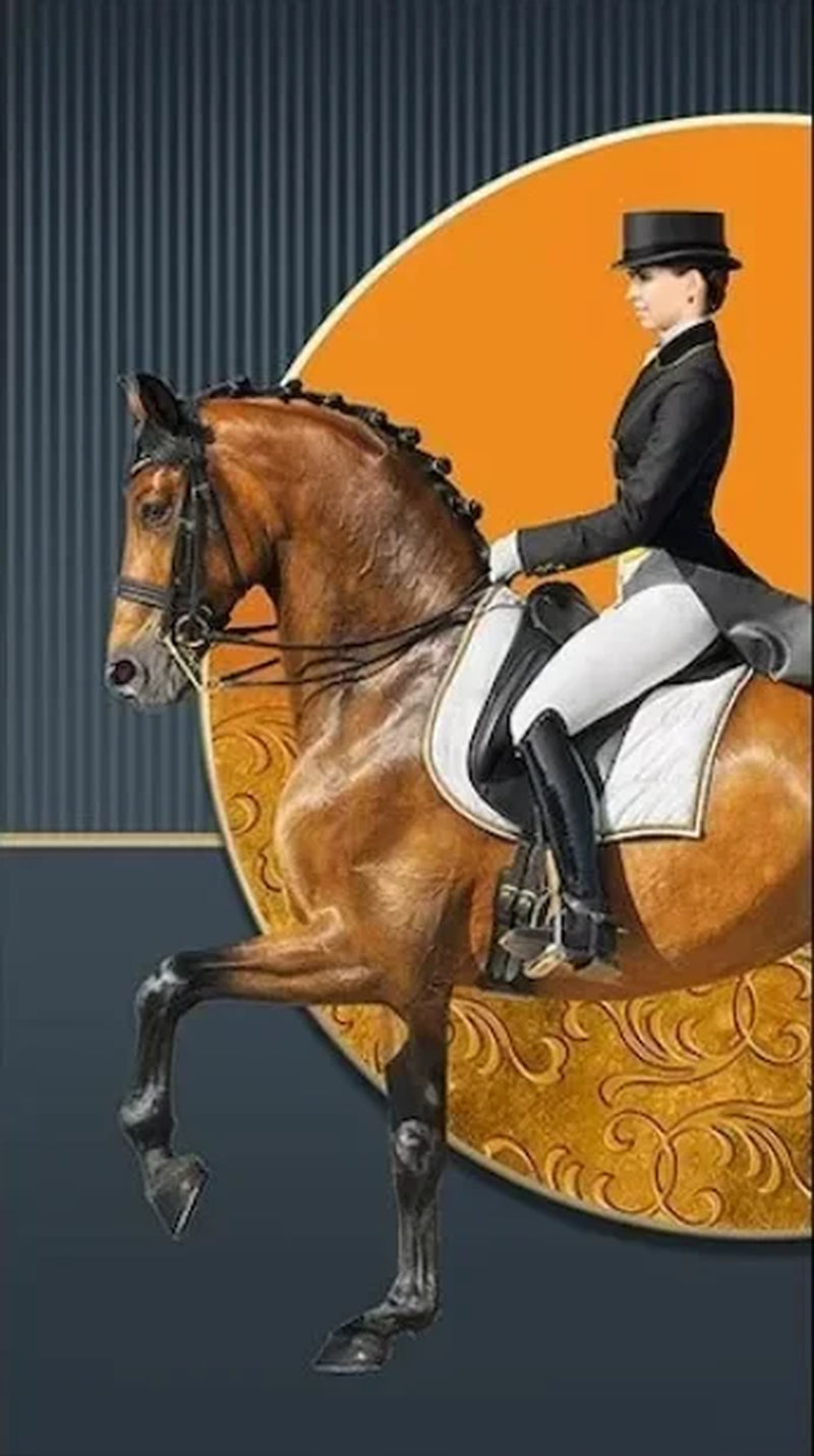 Modern Aristocratic Equestrian Posters Canvas Paintings Living Room Home Decorations Modern Horse Riding Oil Paintings Wall