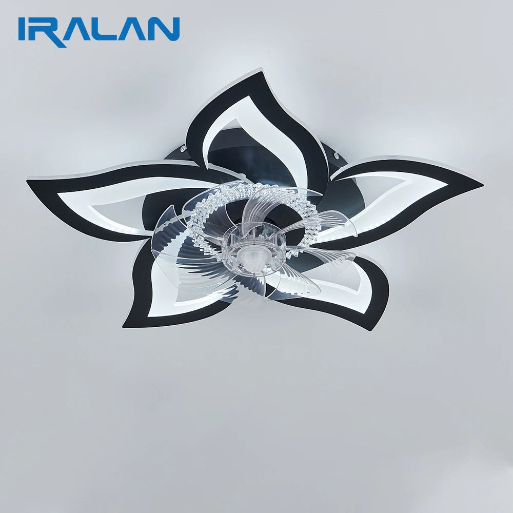Contemporary Ceiling Fan with Smart Remote Control, APP Integration, and LED Light - Ideal for Living Room, Bedroom, or Kitchen